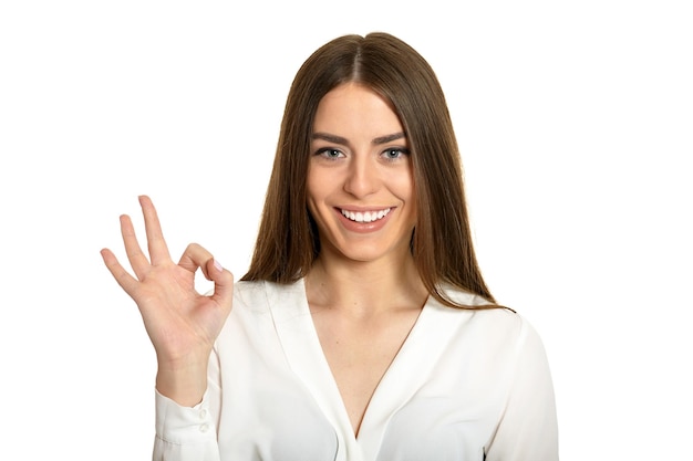 Beautiful woman in blouse