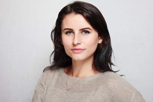 Beautiful woman close up portrait