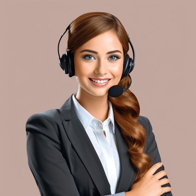 beautiful woman customer service amp support staff