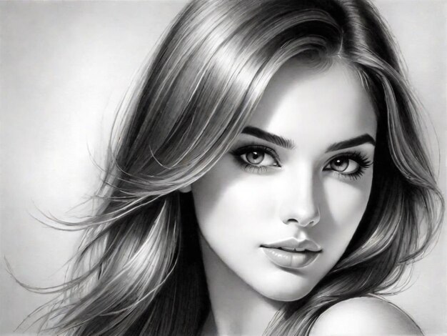 beautiful woman face close view