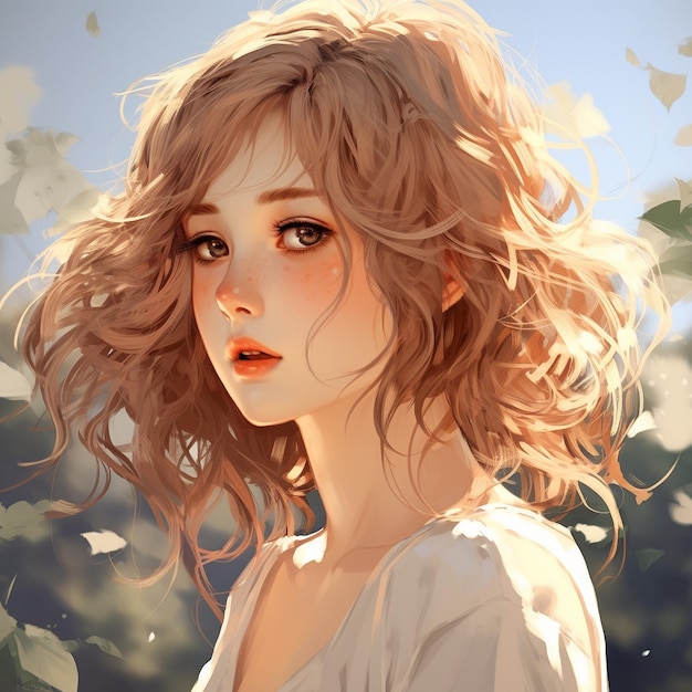 beautiful woman girl illustration