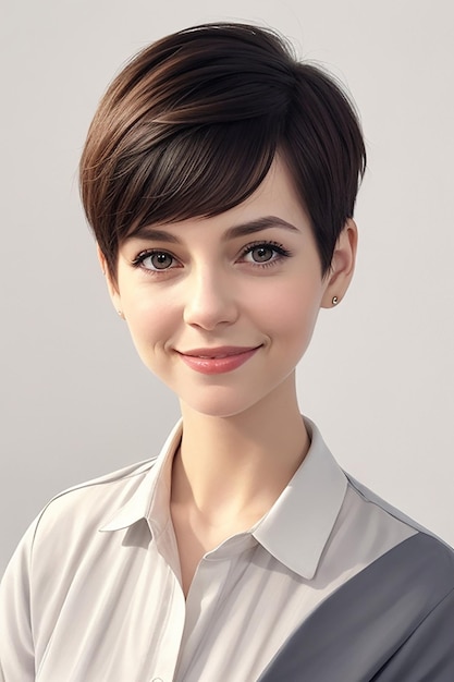 Beautiful woman hair style picture ai generated