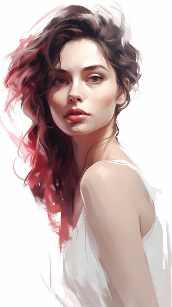 Photo beautiful woman illustration