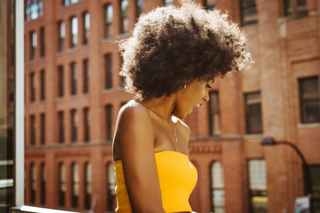 Beautiful woman in New York