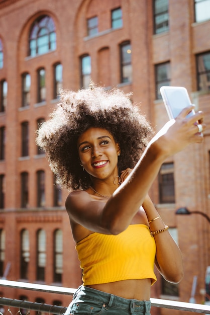 Beautiful woman in New York