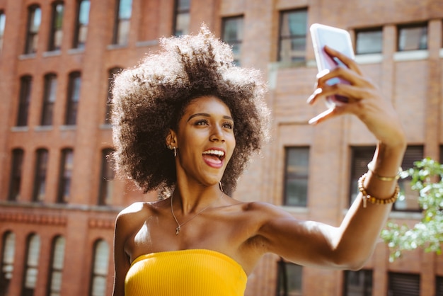 Beautiful woman in New York