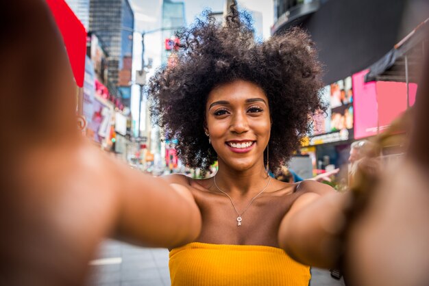 Beautiful woman in New York