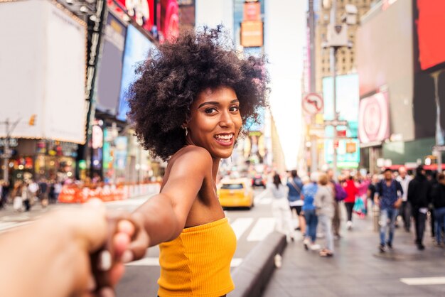 Beautiful woman in New York