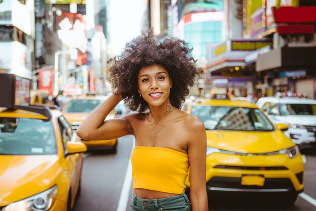 Beautiful woman in new york