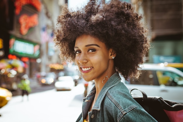 Beautiful woman in New York