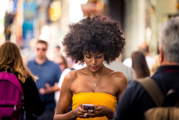 Beautiful woman in New York