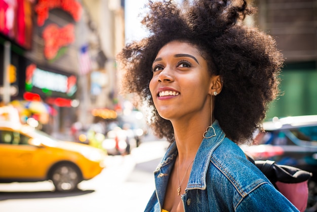 Beautiful woman in new york