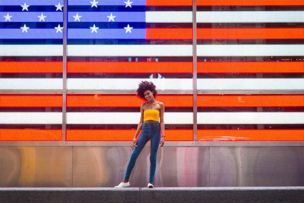 Beautiful woman in New York