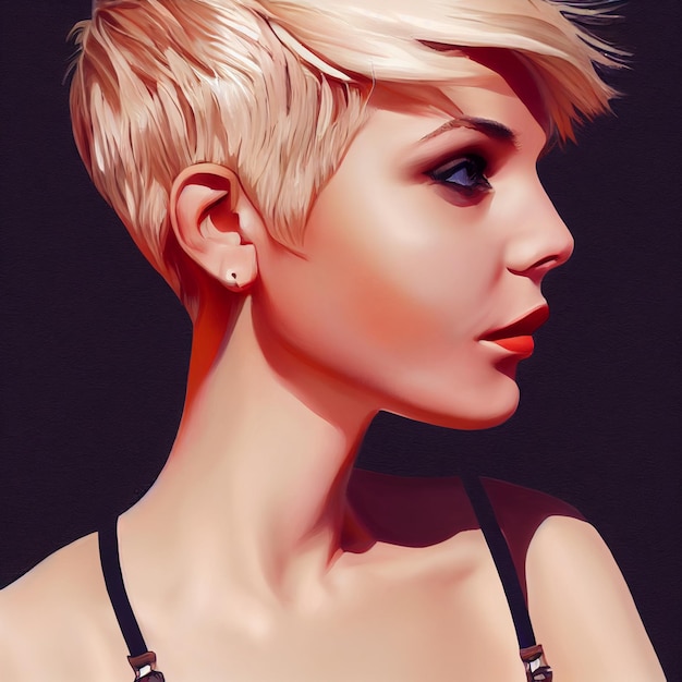 Beautiful woman portrait illustration