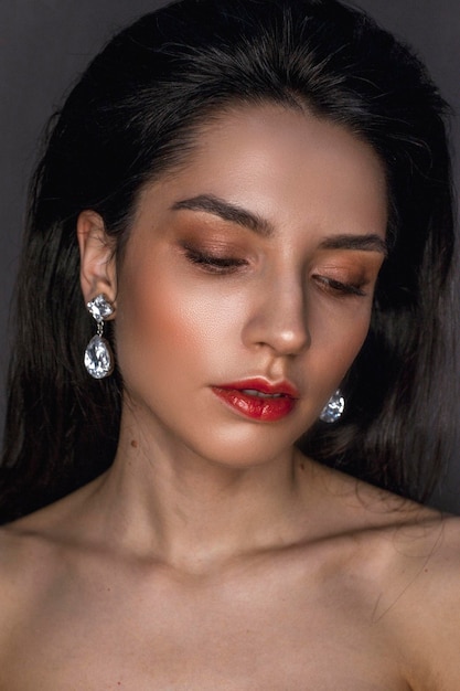 Beautiful woman portrait in studio