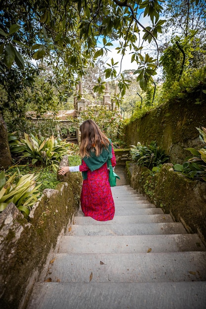 Beautiful woman in SintraCascais Natural Park Sintra Lisbon Region Portugal