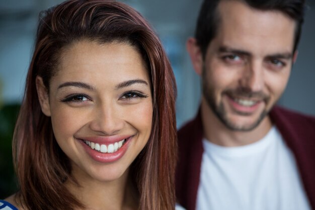 Beautiful woman smiling