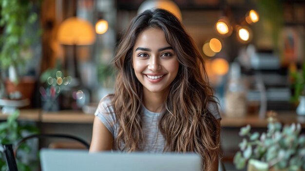 Beautiful woman smilling happy outdoors at the city