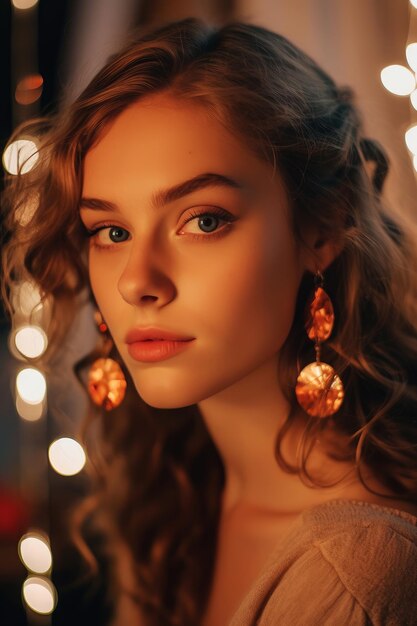 Beautiful woman in the summer with a hat