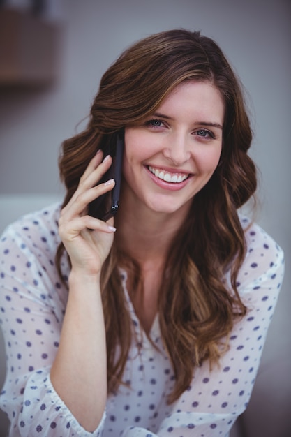 Beautiful woman talking on the phone