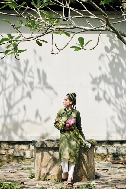 Beautiful Woman in Traditional Dress