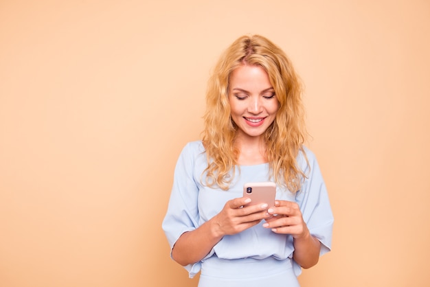 Beautiful woman using smartphone