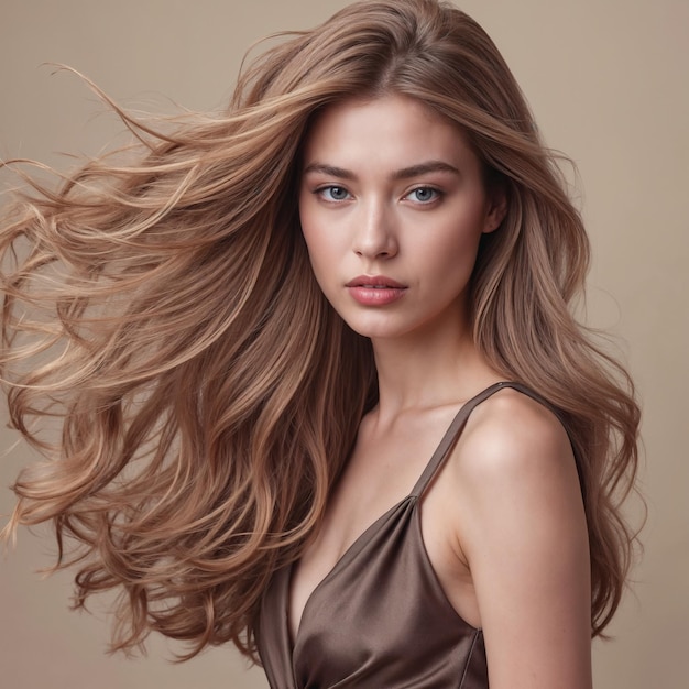 beautiful woman with flowing blonde hair
