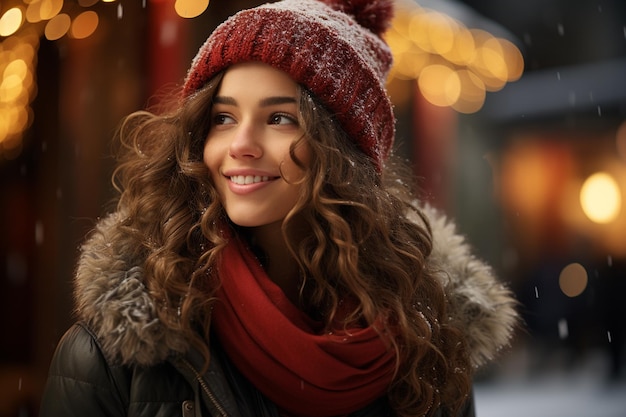 beautiful woman with winter clothes