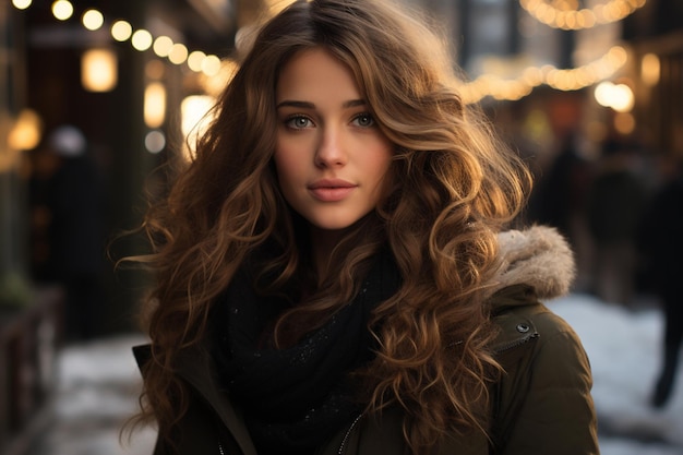 beautiful woman with winter clothes