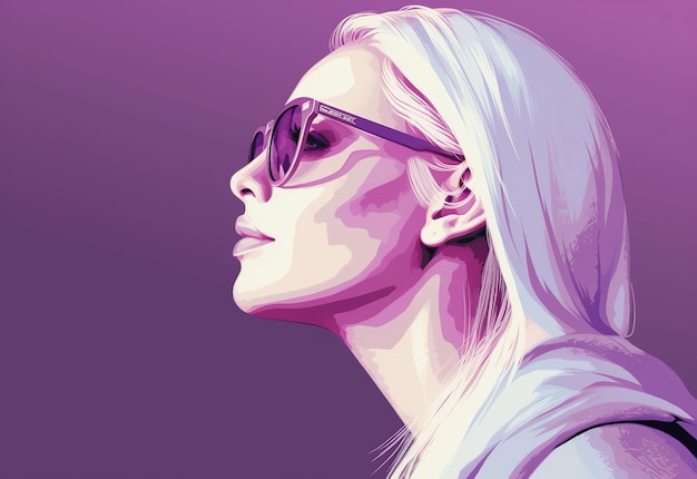 Beautiful women artwork for website banner