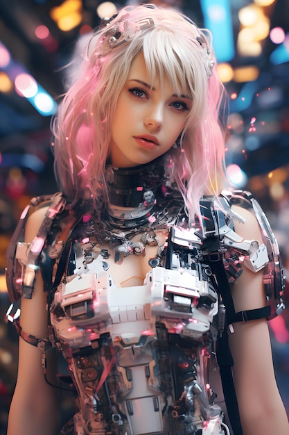 Beautiful women cyberpunk