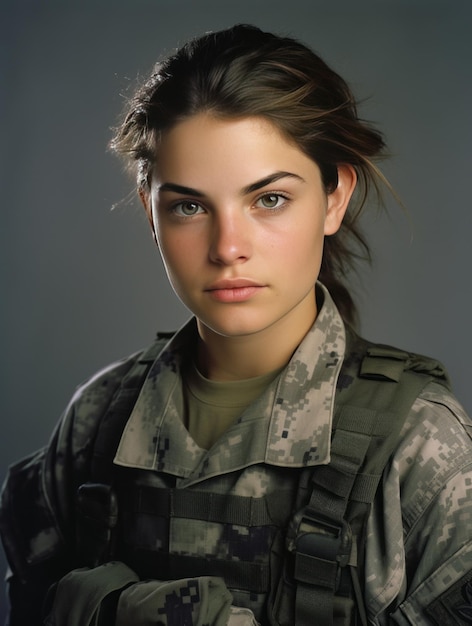 Photo beautiful women defense forces