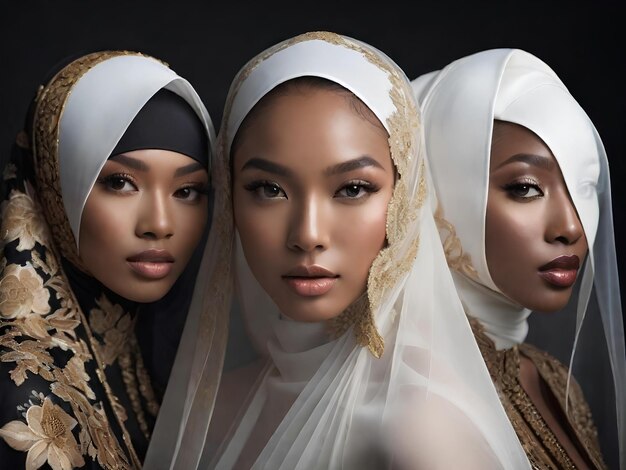 Photo beautiful women demonstrating their ethnic diversity