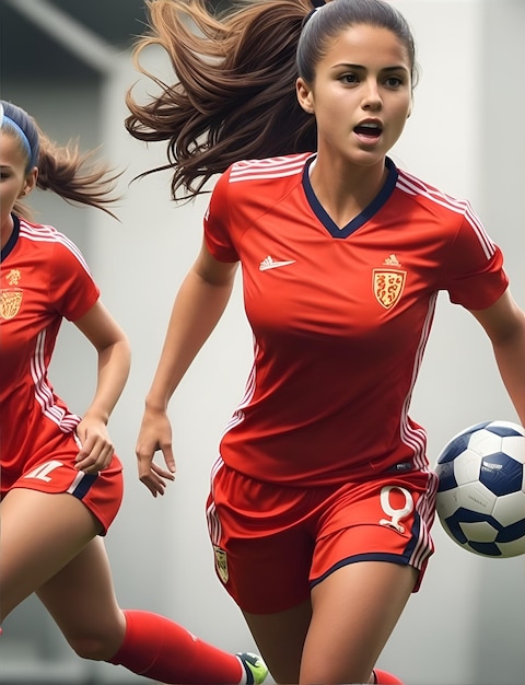 Beautiful Women Sprot Soccer Player