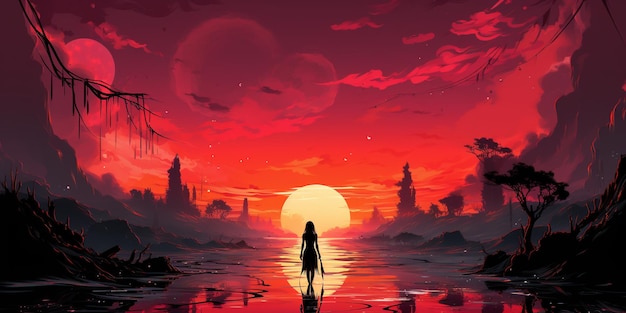 Red anime aesthetic HD wallpapers  Pxfuel