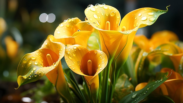 Beautiful yellow calla lily