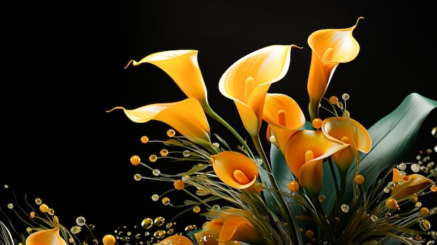 Beautiful yellow calla lily