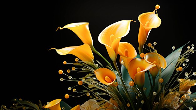 Beautiful yellow calla lily