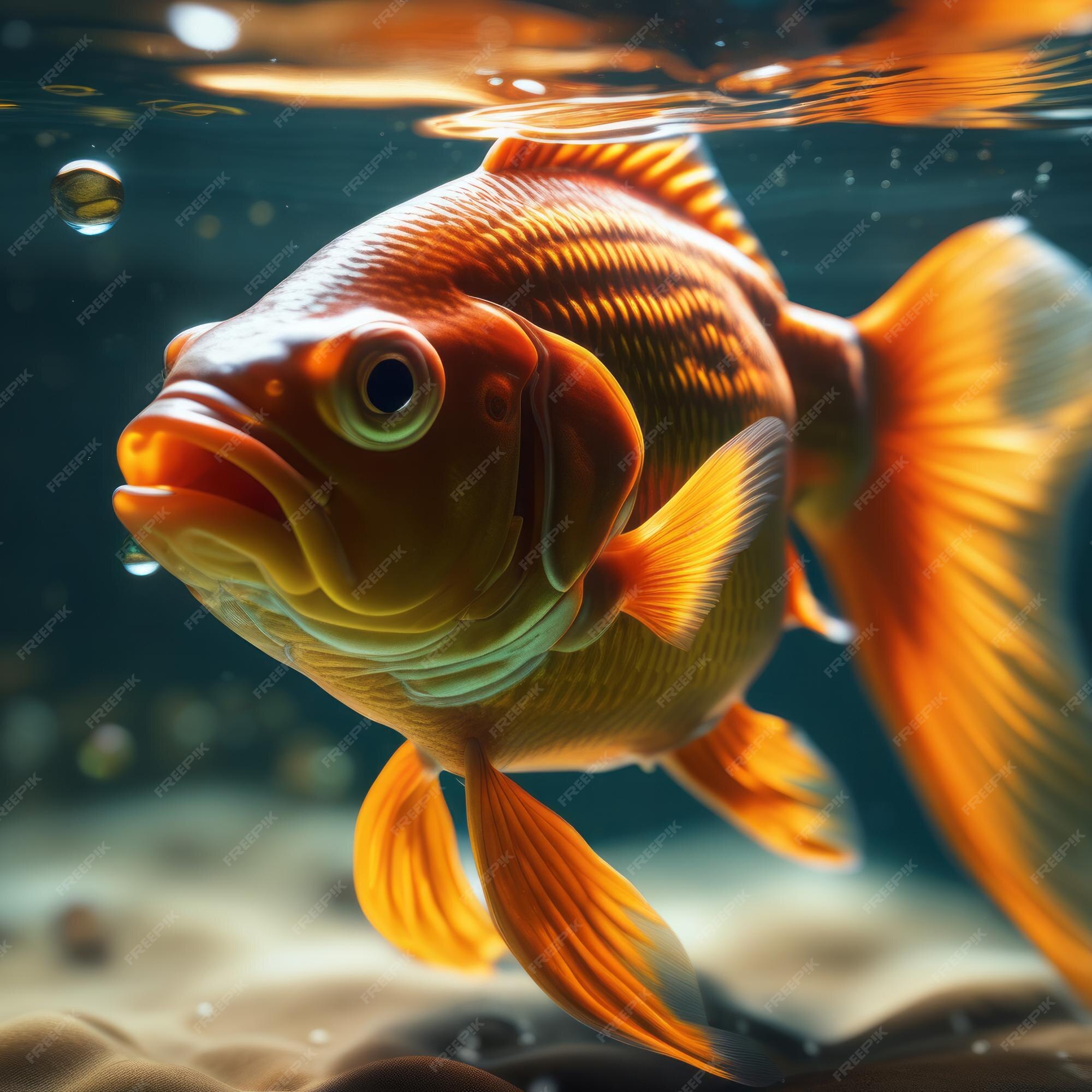 Premium AI Image | beautiful yellow fish in aquariumbeautiful yellow