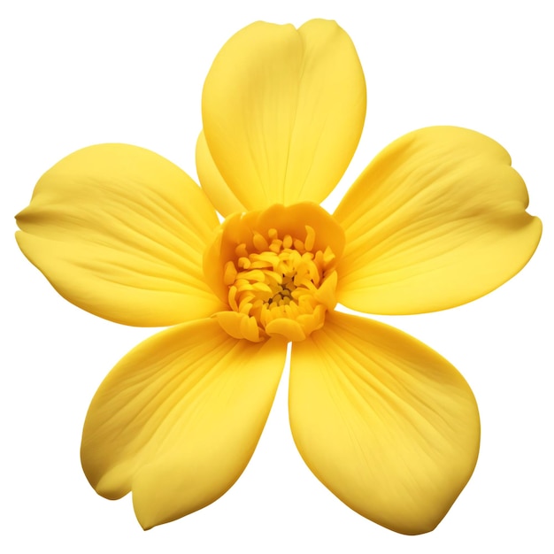 A beautiful yellow flower isolated on white background