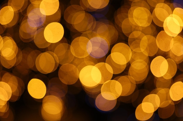 Beautiful yellow golden bokeh closeup