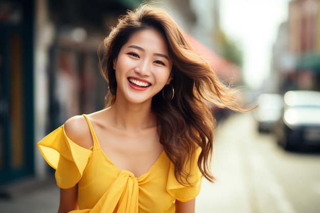 아름 다운 젊은 아시아 여성 모델