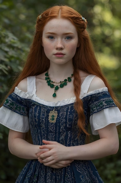 Photo beautiful young asian woman of celtic ethcinity