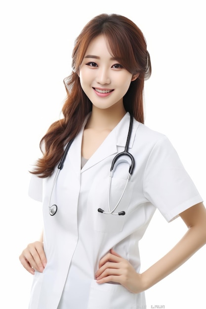 A beautiful young asian woman doctor