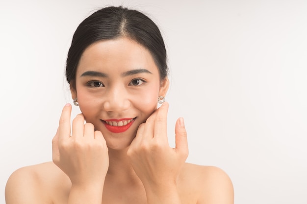 Beautiful Young asian Woman face portrait