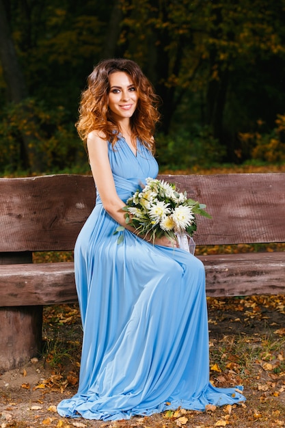 Beautiful young bridesmaid