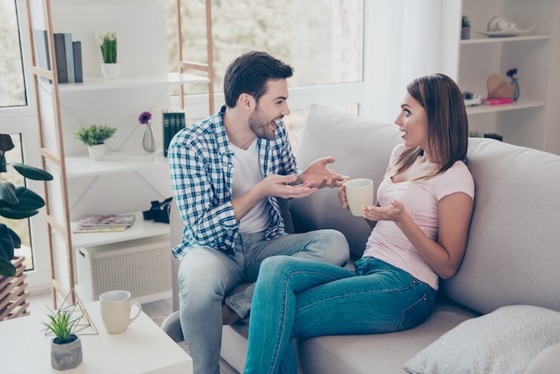 Beautiful young couple having fun together