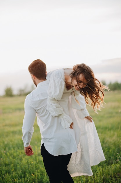 Beautiful young couple in love