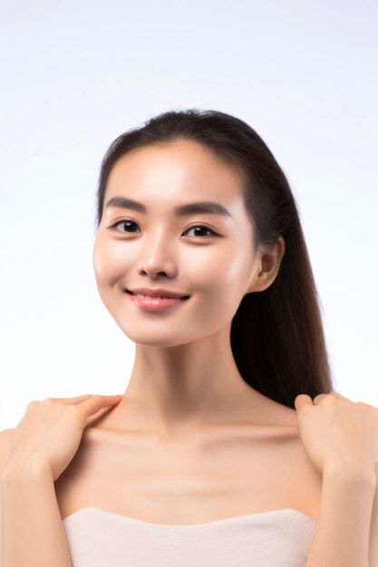 Beautiful young female model in concept of skin care