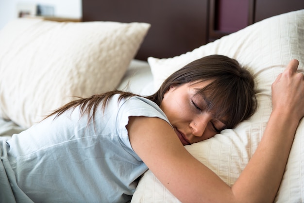 Beautiful young girl sleeping